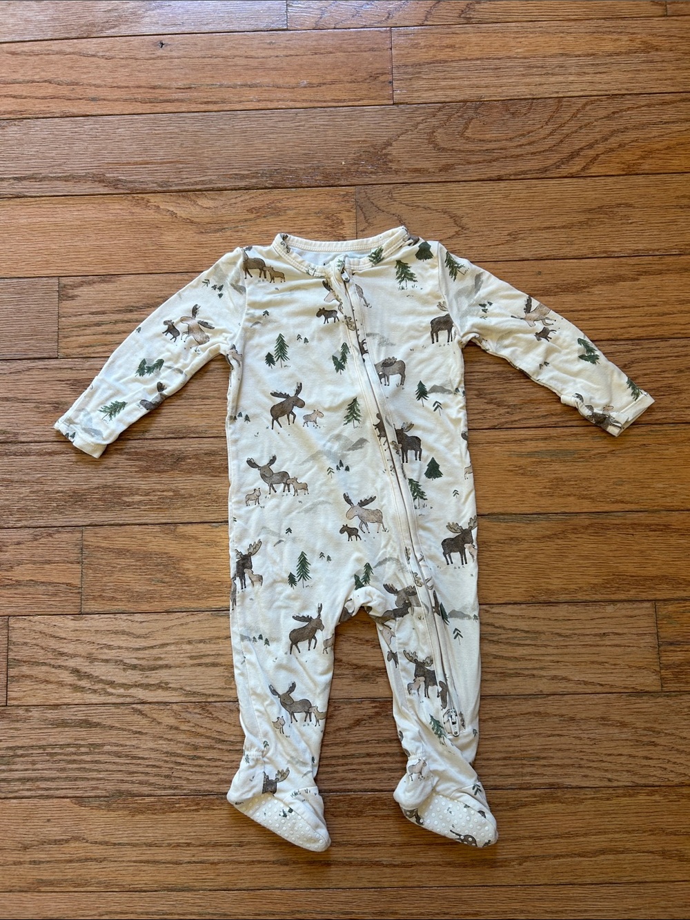 Angel Dear Cream Woodland Moose Footed One-Piece